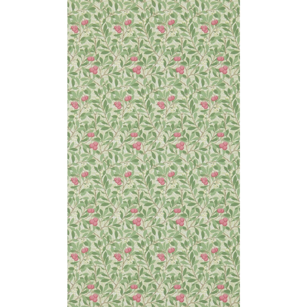 Arbutus Wallpaper 214720 by Morris & Co in Olive Pink